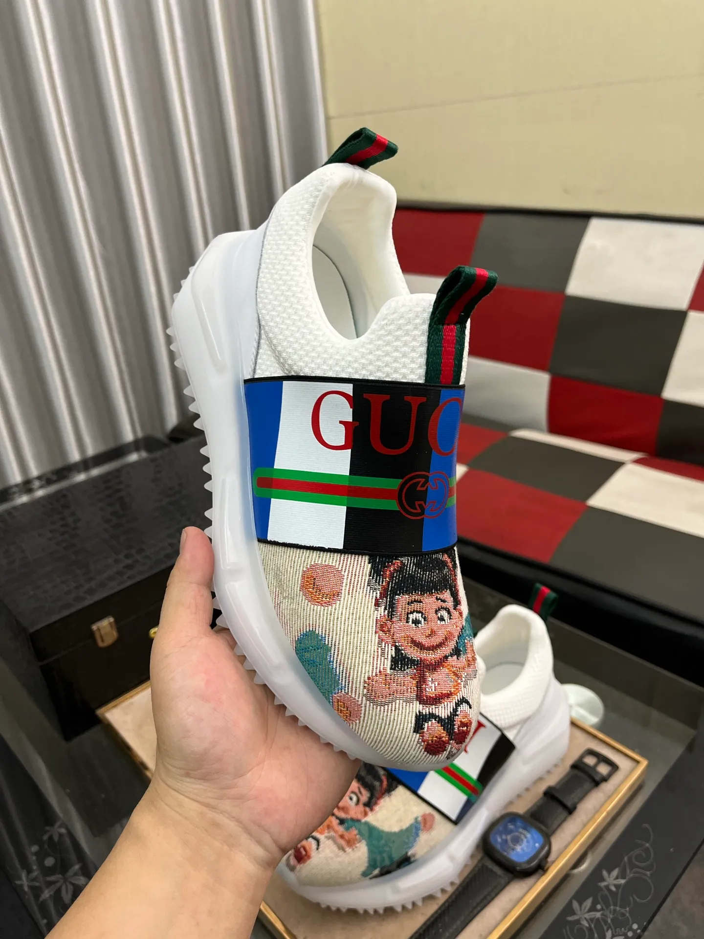 Men's shoes 💰458⌚️⌚️ (GUCCI-Gucci) luxury brand sports and casual shoes, imported original material, sheepskin lining, high-end and comfortable, original outsole is light and wear-resistant! Purely handmade, details determine quality! 38-443️⃣colors available